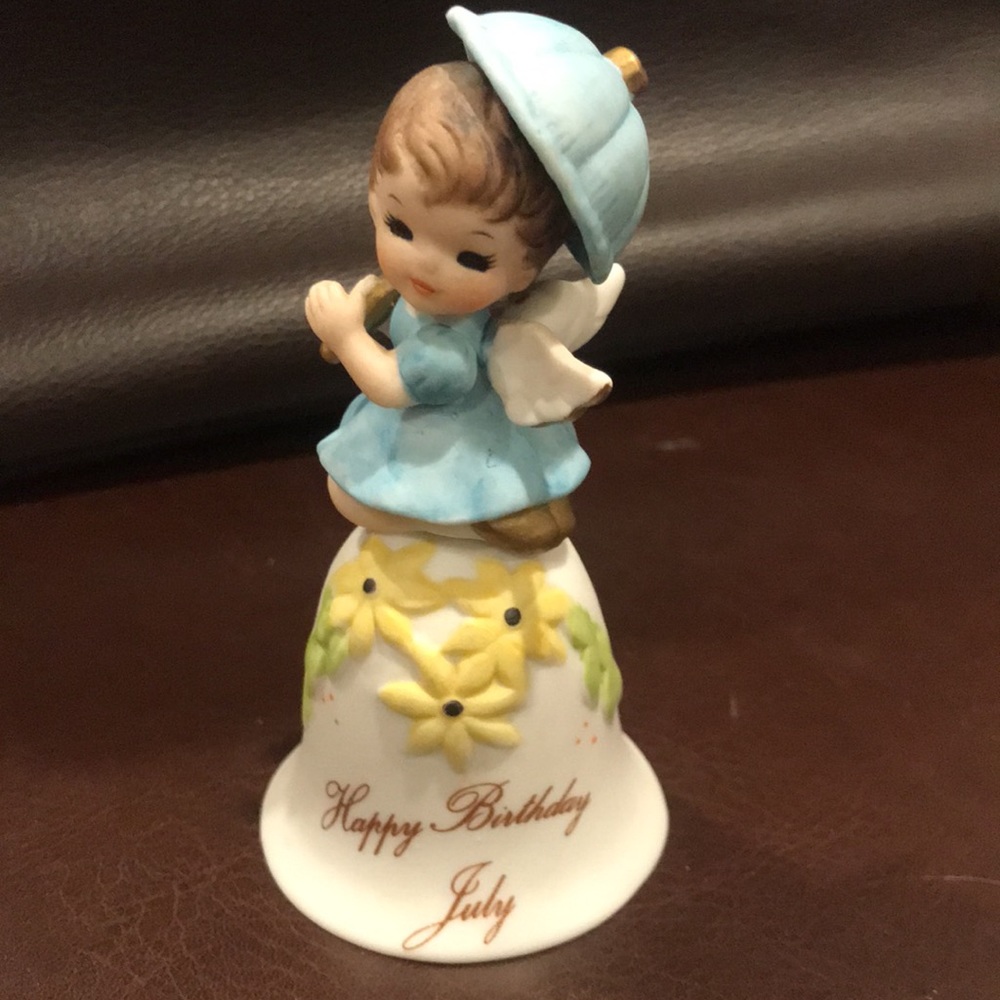 Vintage George Good Happy Birthday July doll bell